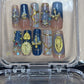 Blue and Gold Acrylic Press on Nails